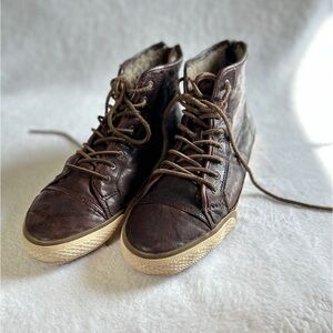 Frye Brown High-Top Sneakers 8.5/9
